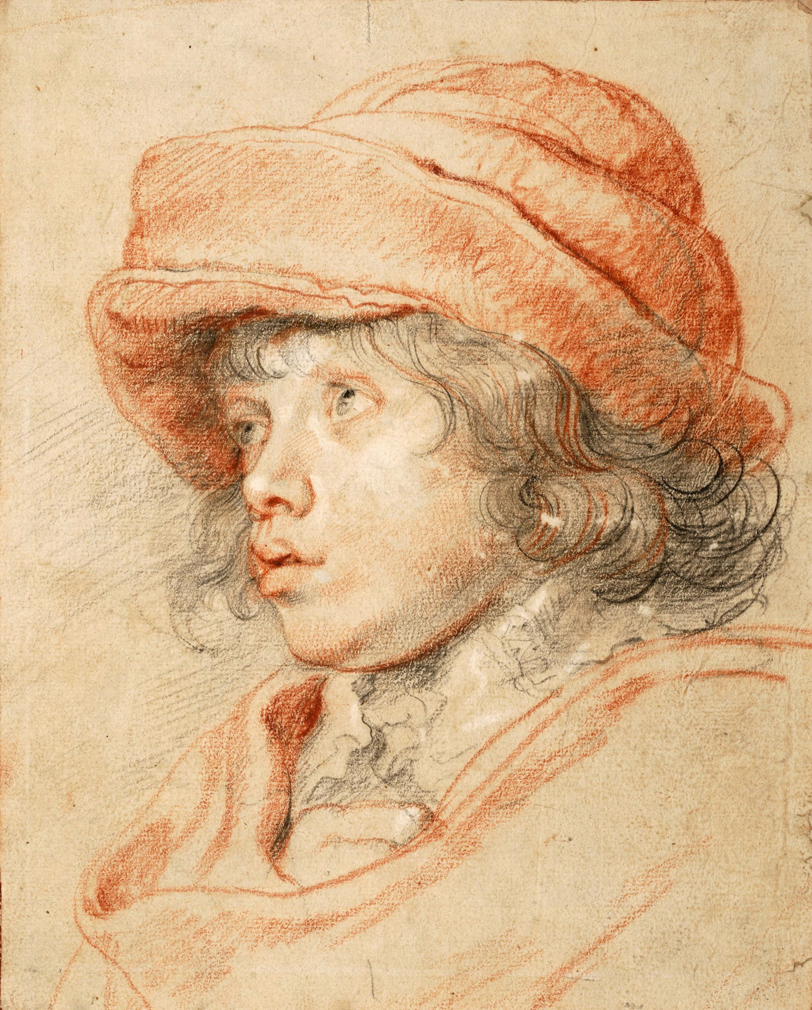 Peter Paul Rubens: an antique print after the Old Master drawing Head –  Gunnersbury Arts Ltd