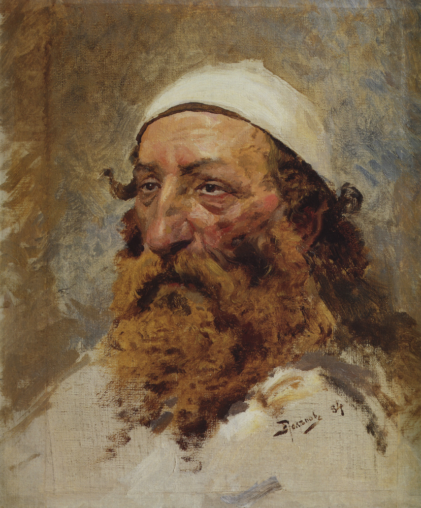 Vasily Polenov. The head of a Jew. A sketch for the painting "Christ and the sinner (Who without a sin?)"