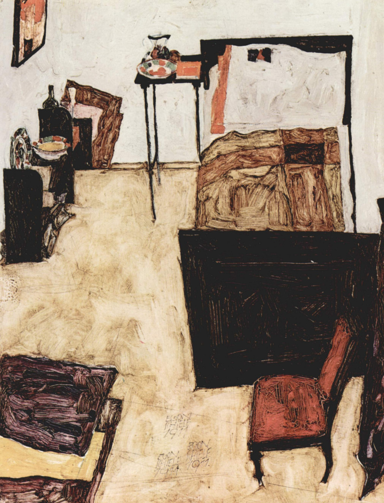 Egon Schiele. Bedroom Schiele in Neulengbach