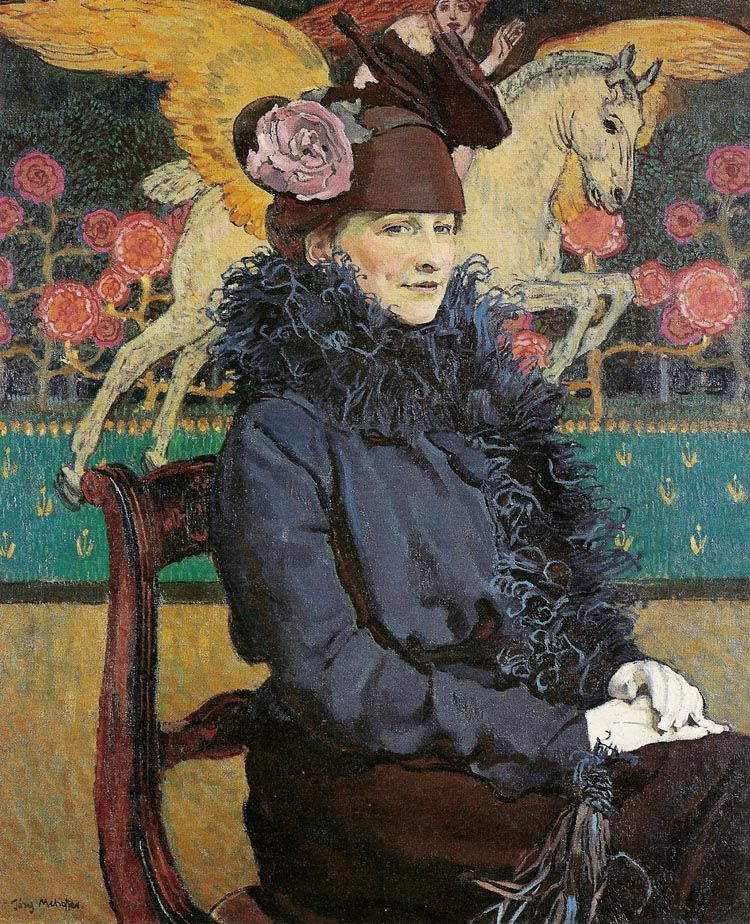 Jozef Mehoffer. Portrait of the wife with Pegasus