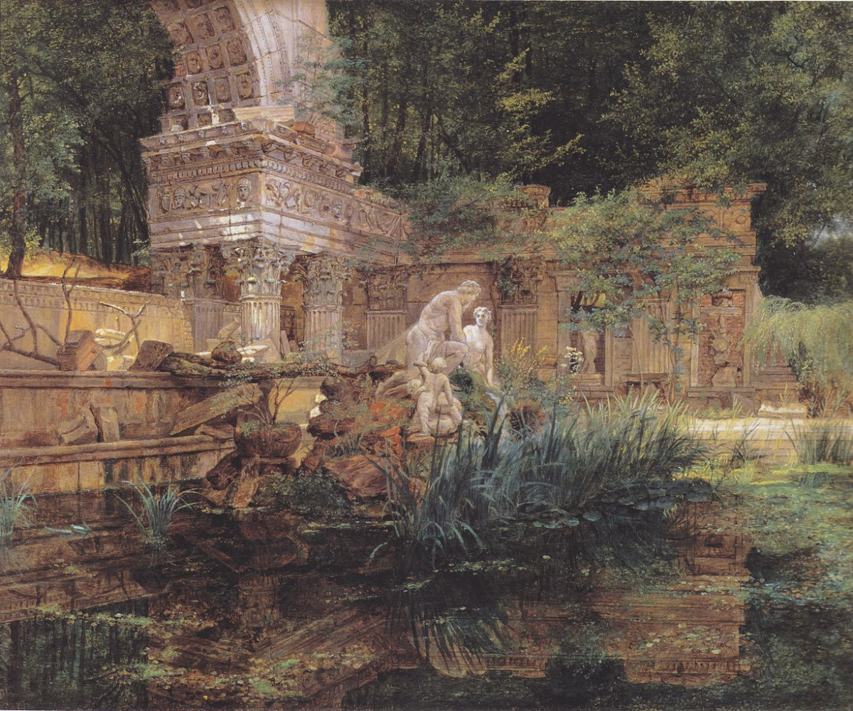 Ferdinand Georg Waldmüller. Roman ruins in the garden of Schönbrunn Palace