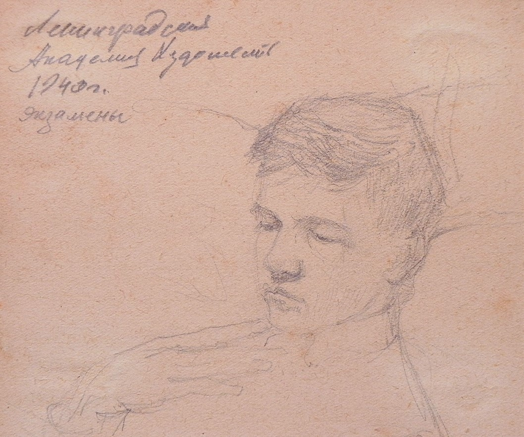Kapiton Savich Arkhipov. Exams. Leningrad Academy of Arts.