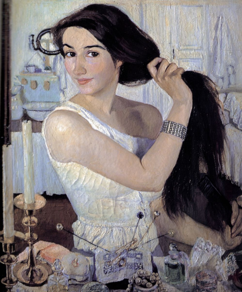 At the Dressing-Table. Self-Portrait