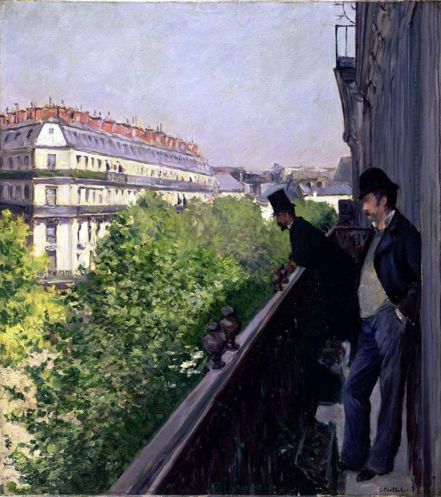 Gustave Caillebotte. A balcony, Boulevard Haussmann