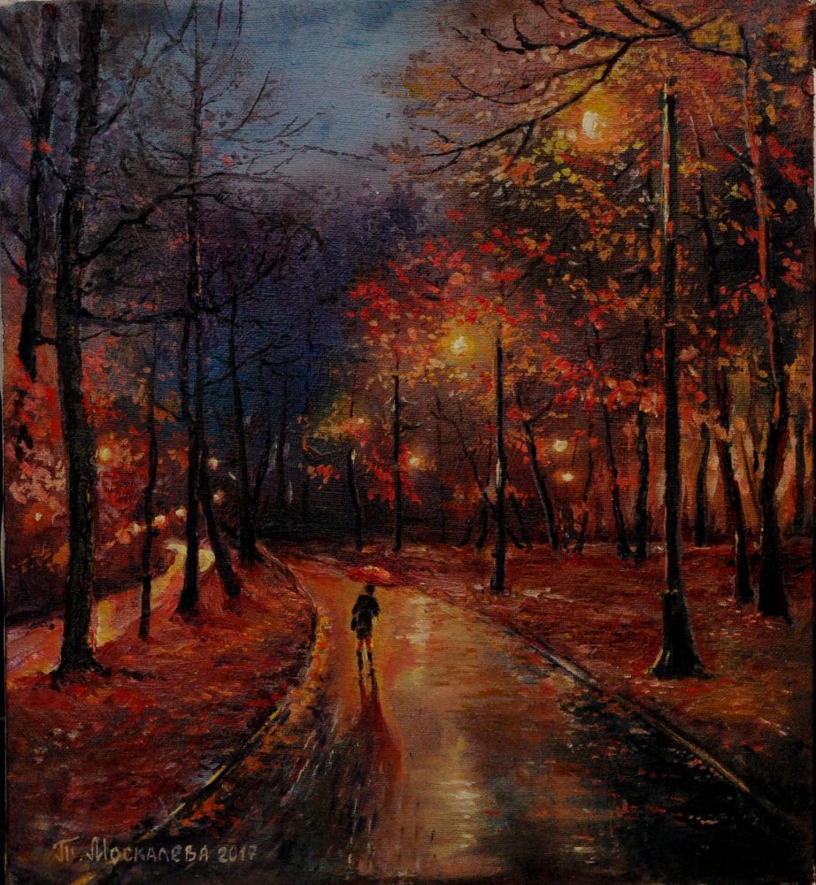 Осенняя ночь живопись