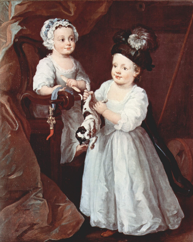 William Hogarth. Portrait of lady Mary grey and Lord George grey