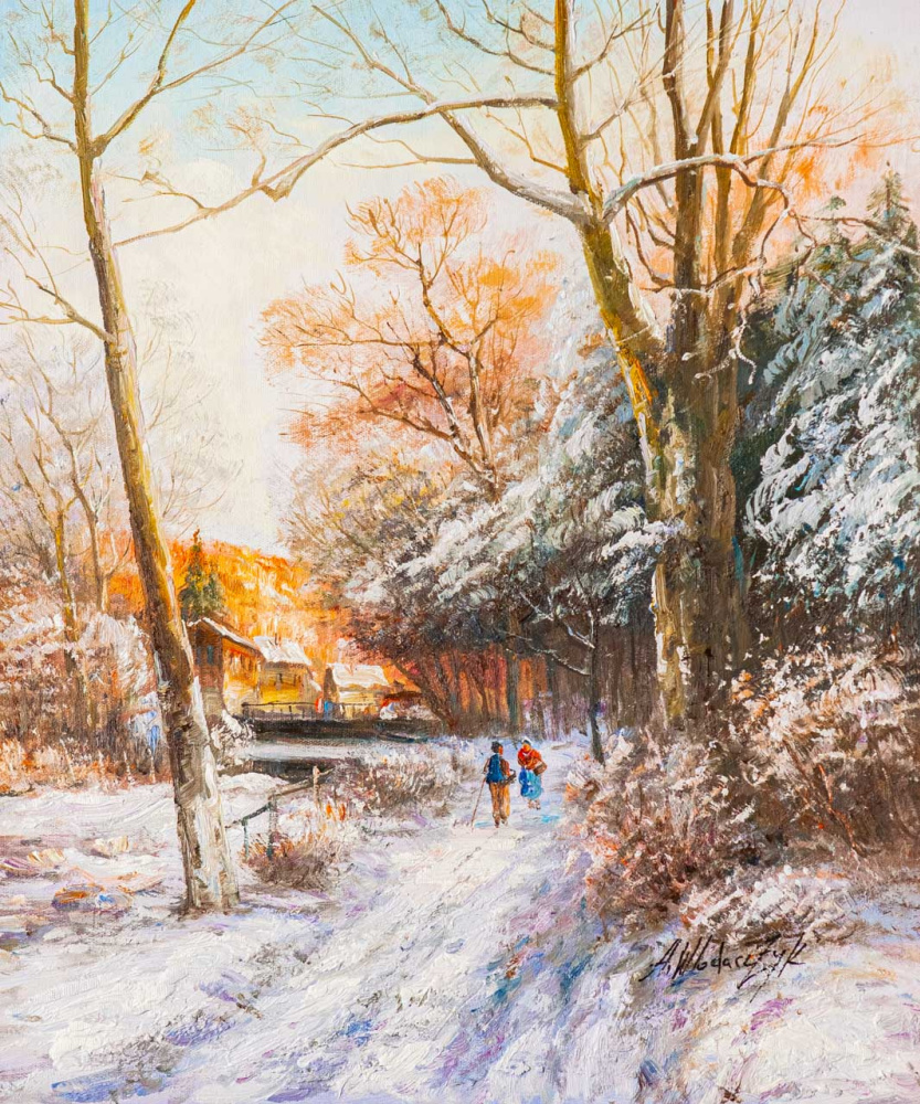 Andrzej Vlodarczyk. On the winter road to the village