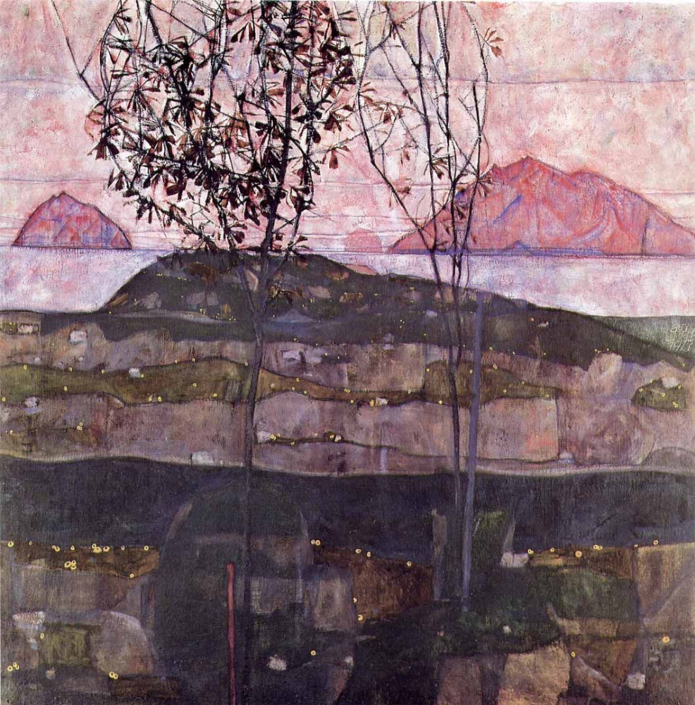 Egon Schiele. The setting sun