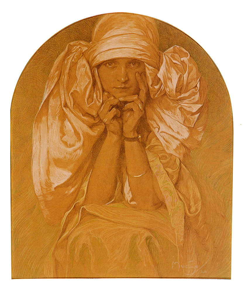 Alfonse Mucha. Portrait of the artist's daughter, Jaroslava