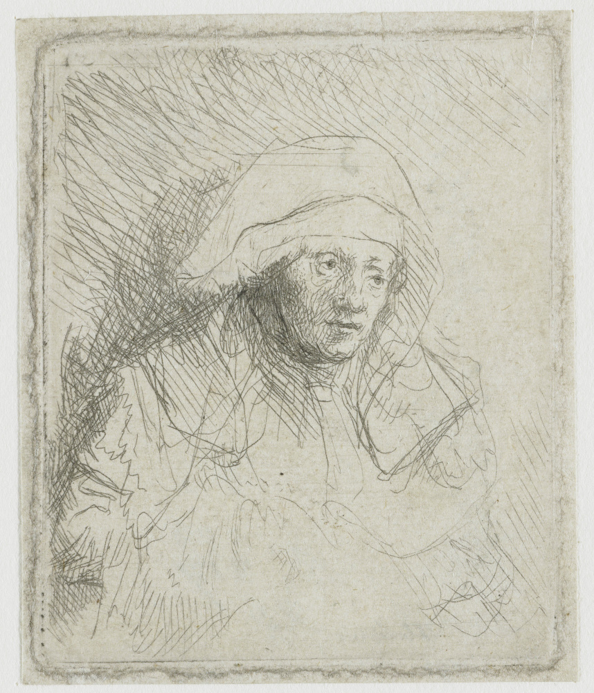 Рембрандт Харменс ван Рейн. Больная женщина в белом платке (Саския)