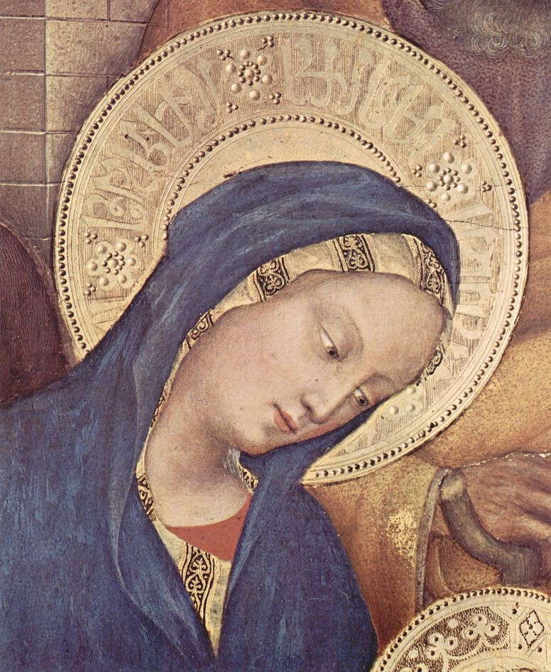 Gentile da Fabriano. The adoration of the Magi, detail: Maria