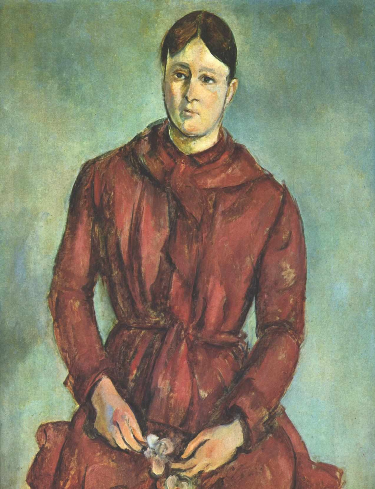 Paul Cezanne Retrato de Madame Cézanne en una silla amarilla., 1890