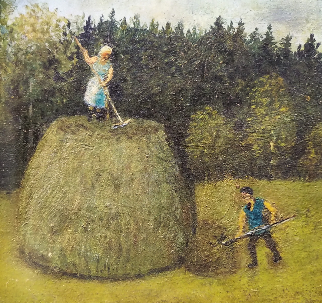 Alexander Vasilyevich Suvorov. Harvesting hay. Fragment