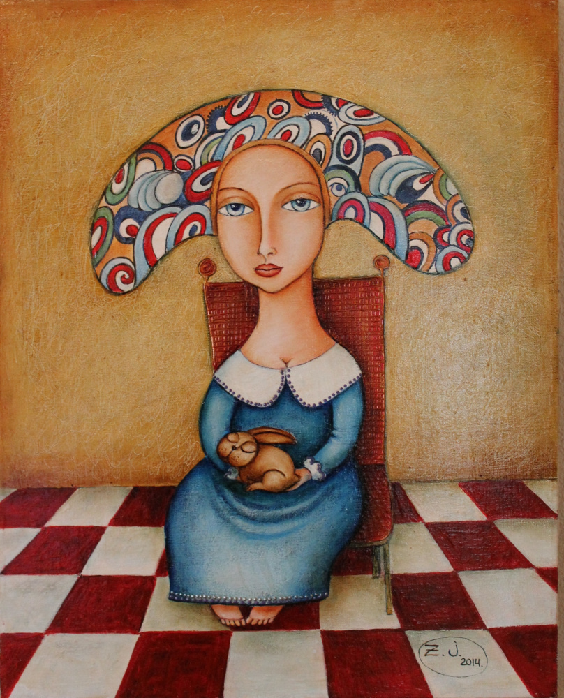 Jeanne Zutlewitz. The lady with the rabbit
