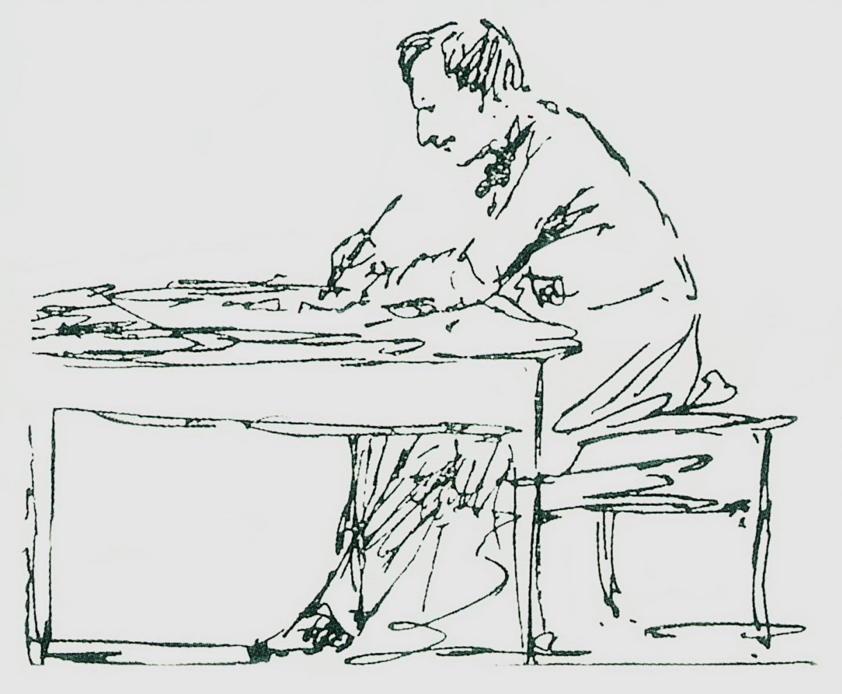 Ivan Aivazovsky. A self-portrait. At the Desk