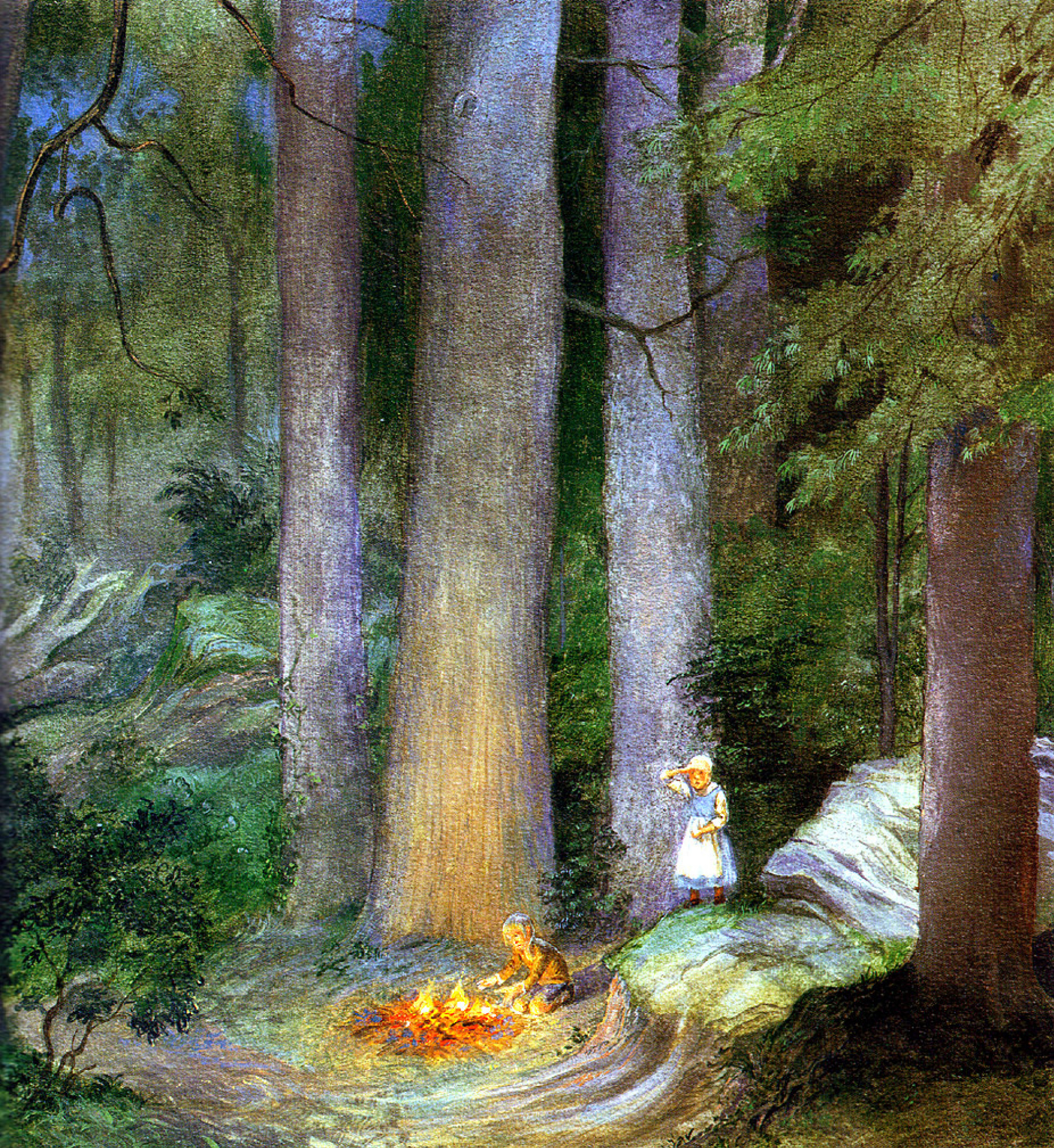 Sex Zielinski Feu de joie dans la forêt : Descriptif de lœuvre | Artchive