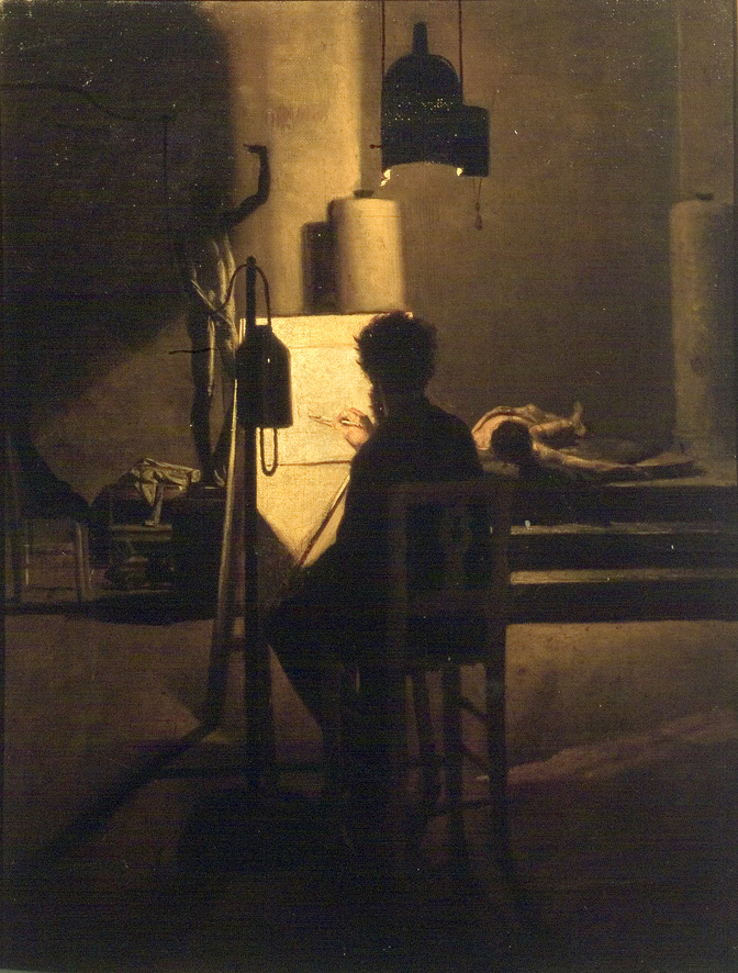 Napoleone Nani. In the atelier
