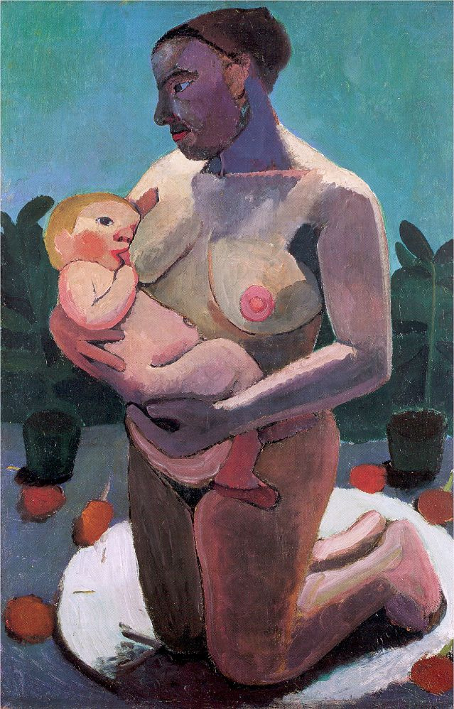 Paula Modersohn-Becker. Nude woman with child