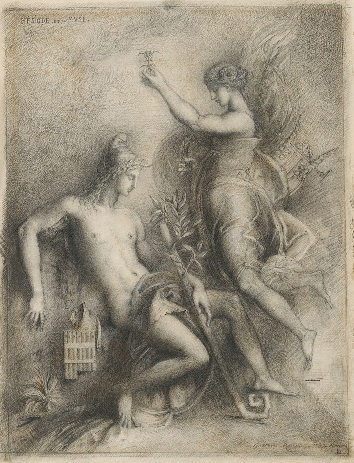 Gustave Moreau. Hesiod and Muse