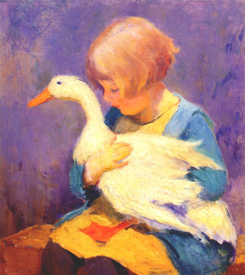 Ada Schultz. Girl with duck