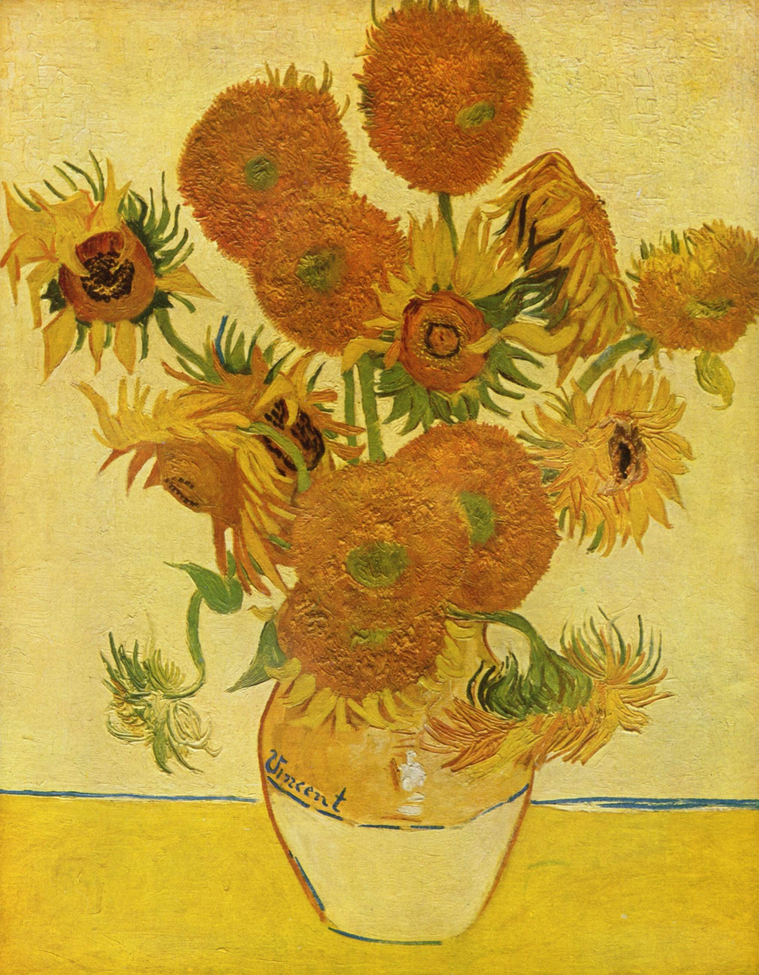 Sunflowers (Vase with Fifteen Sunflowers) by Vincent Van Gogh - History,  Analysis & Facts