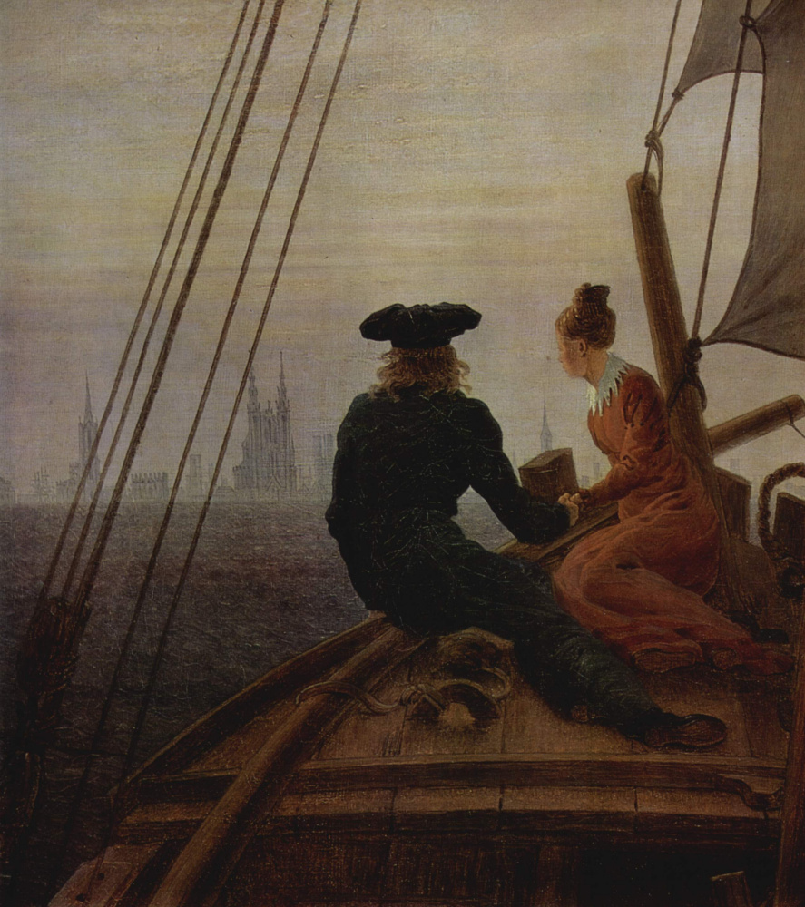 Caspar David Friedrich. On a sailboat. Detail