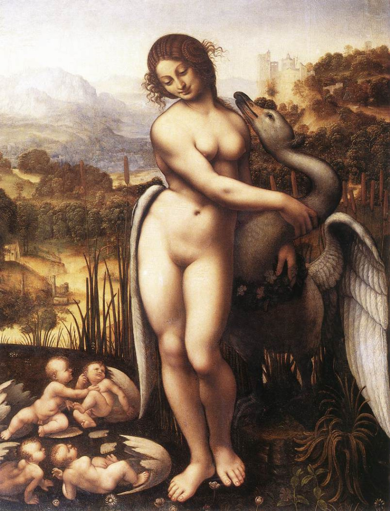 Leonardo da Vinci. Leda and the Swan