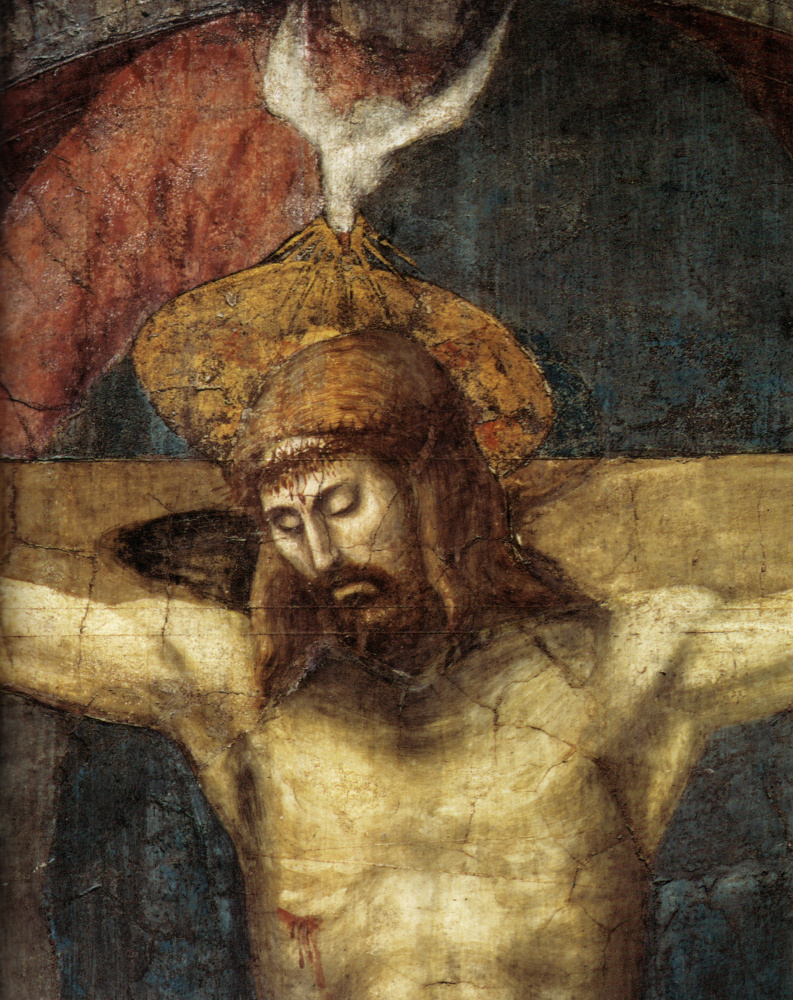 Tommaso Masaccio. The Holy Trinity. Fragment. Crucifix