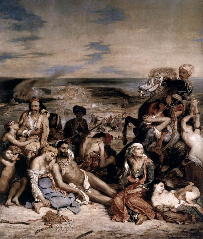 Eugene Delacroix. The massacre at Chios