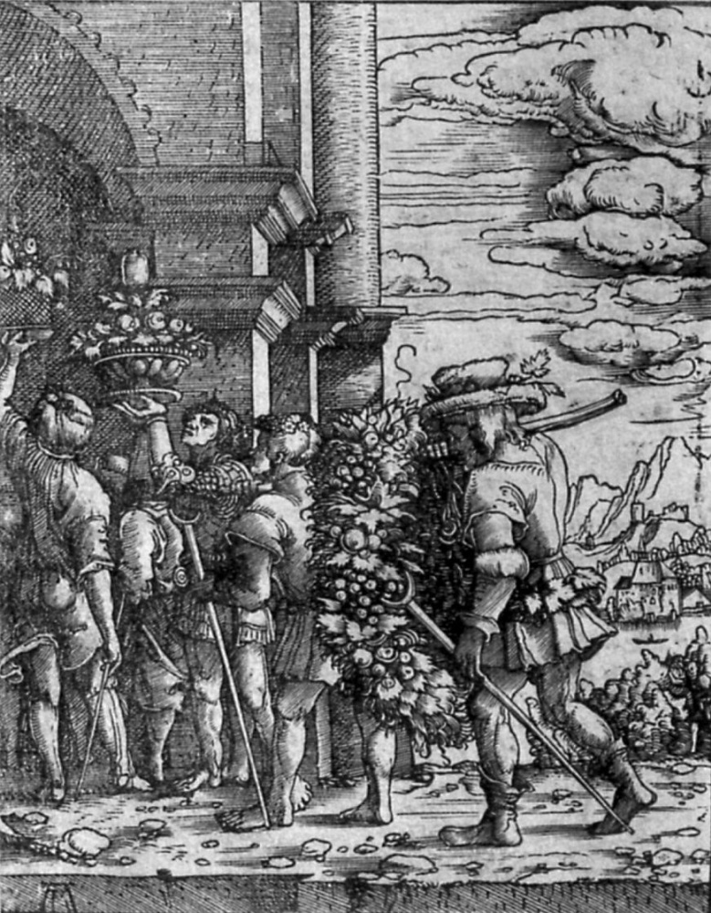 Albrecht Altdorfer. The messengers in the land of Canaan a cluster of grapes