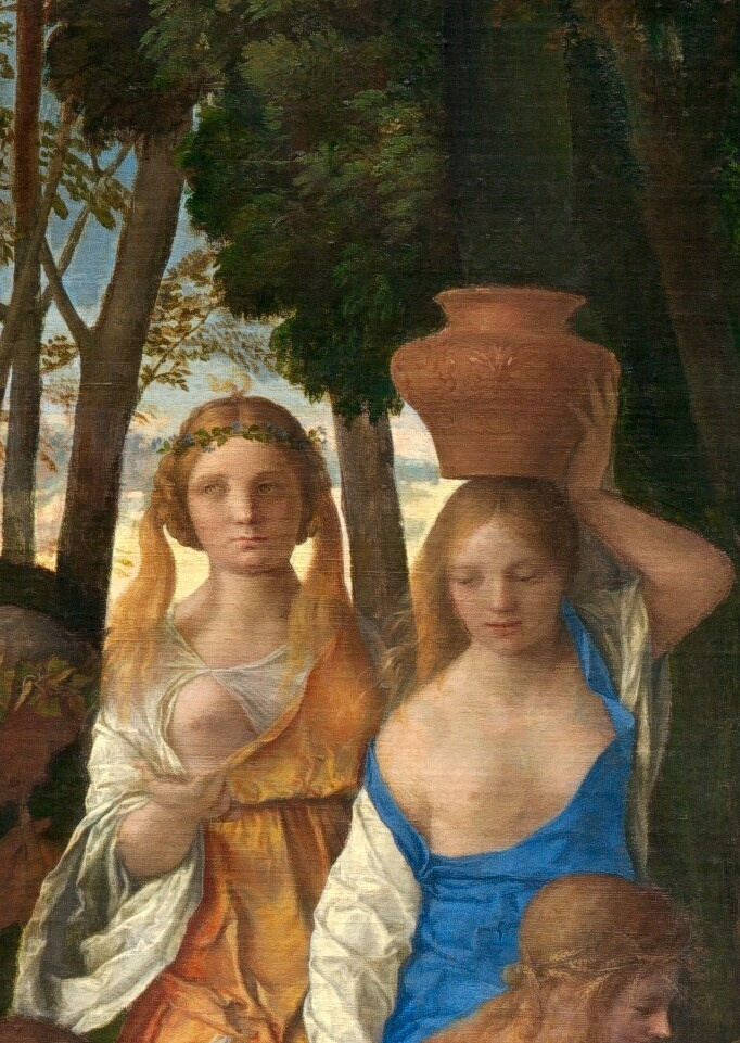 Feast of the gods (with Giovanni Bellini). Fragment 5. Nymphs with a jug