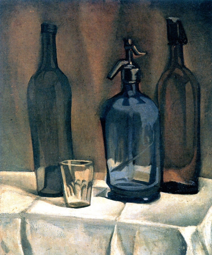 Juan Gris. Siphon and bottles