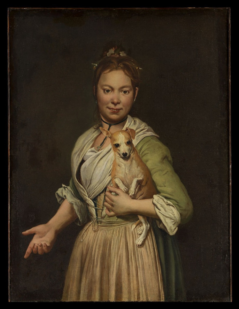 Giacomo Cheruti. A woman with a dog