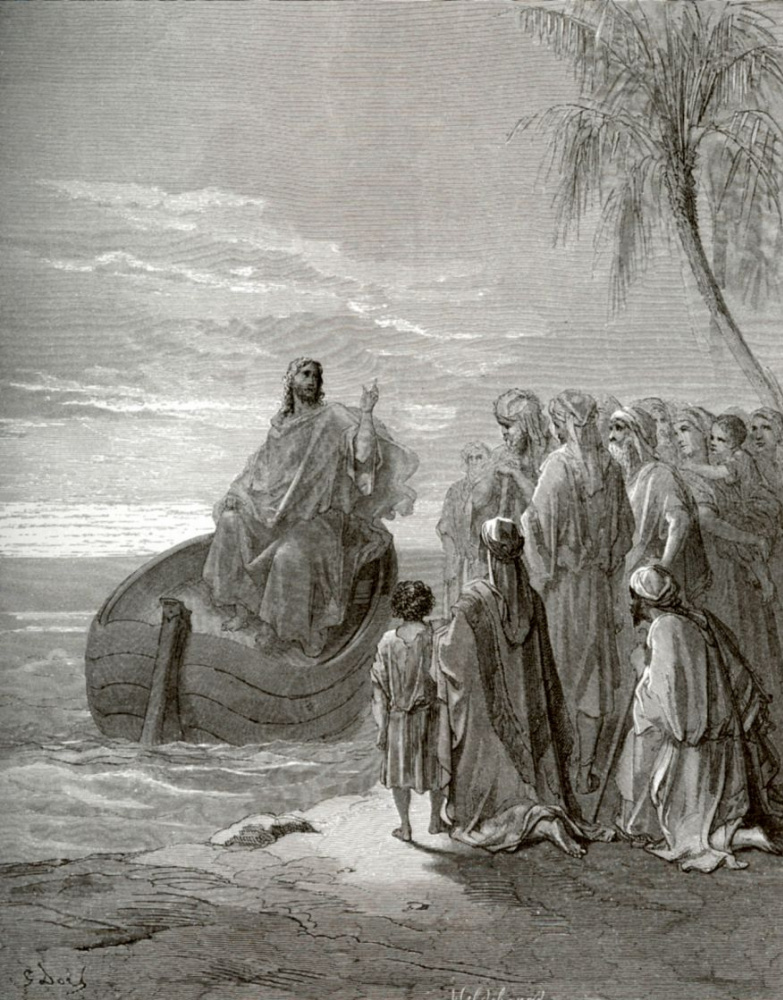 Paul Gustave Dore. The Sermon of Jesus Christ at the Lake of Gennesareth