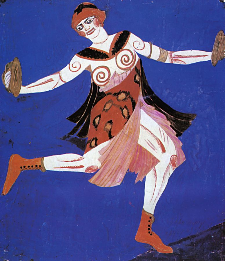 Alexandra Exter. Bacchante. Costume design for the play "Famira Kifared" on the play by I. Annensky. Moscow Chamber theatre