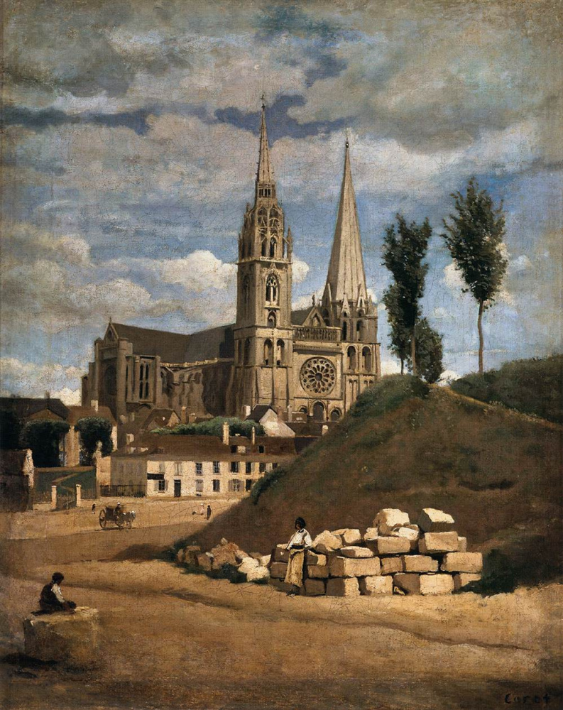 Camille Corot. Chartres Cathedral