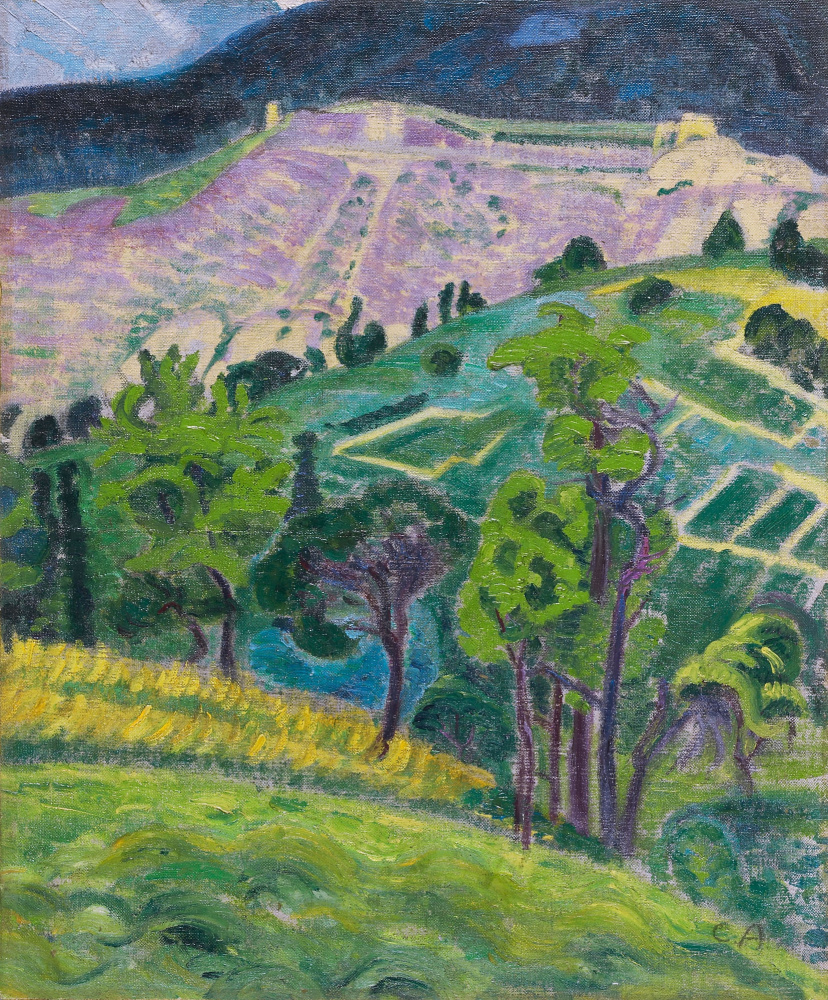 Cuno Amiet. The slopes of the hills. Landscape in Solothurn