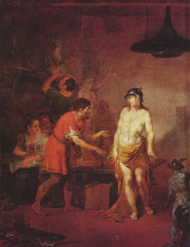 Januarius Cyc. Mercury in the workshop of the sculptor