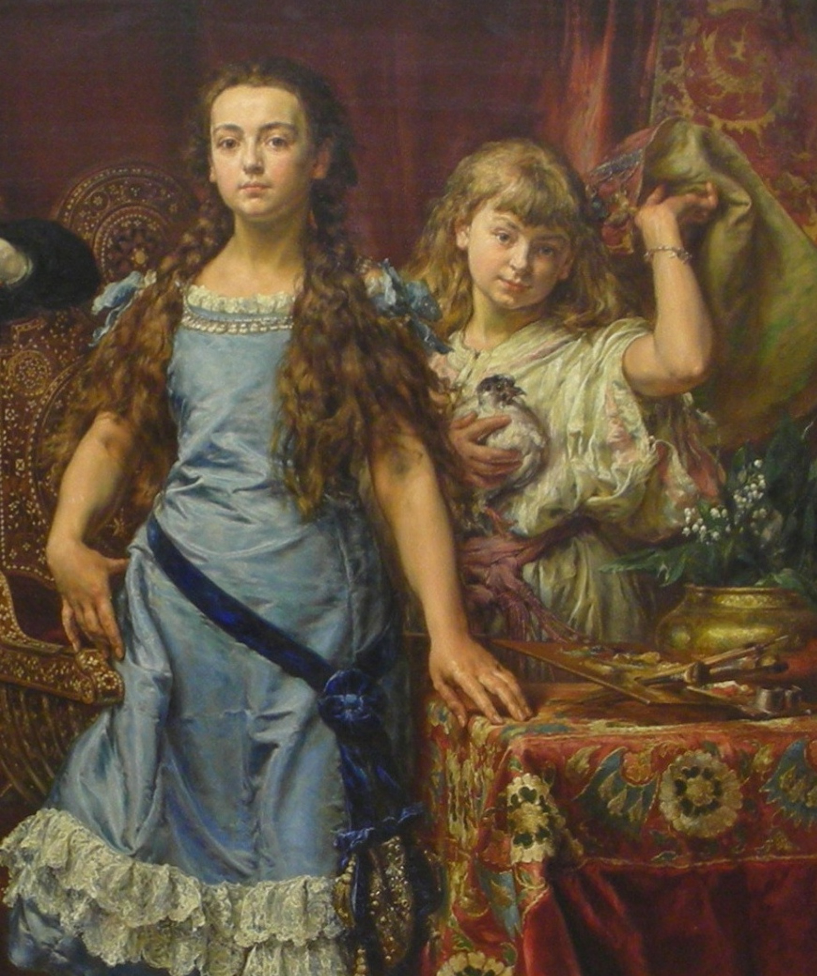 Ян Матейко - Портрет четырех детей художника. Фрагмент, 1879, 209×149 см:  Описание произведения | Артхив