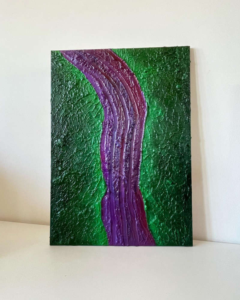 Painting 70/50 cm "Emerald Coast" textured abstract
