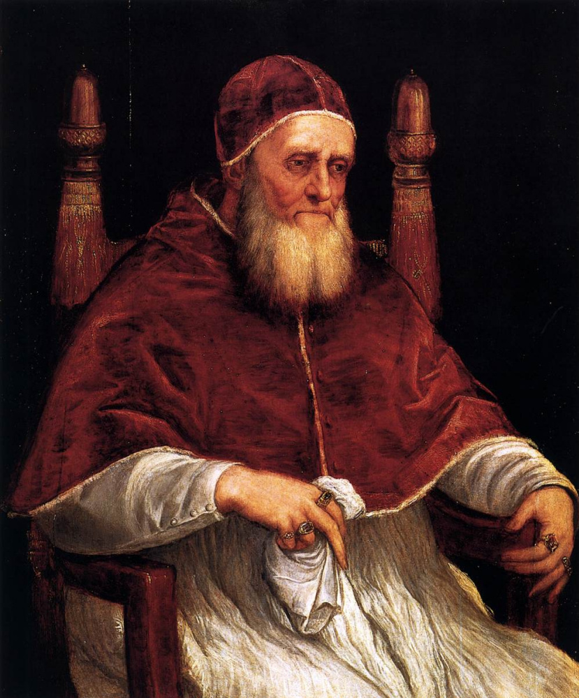 Titian Vecelli. Portrait of Pope Julius II (after Raphael)