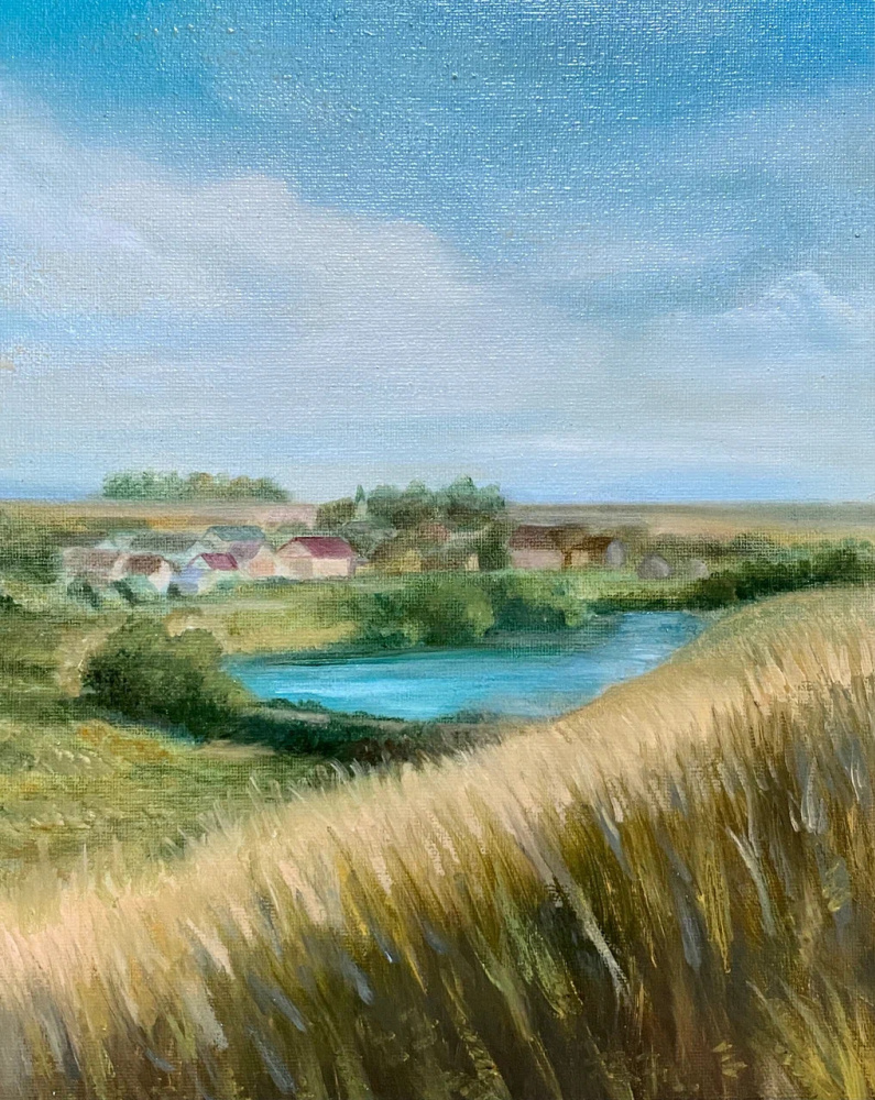 Galina Levchenko. Buraly village, sketch