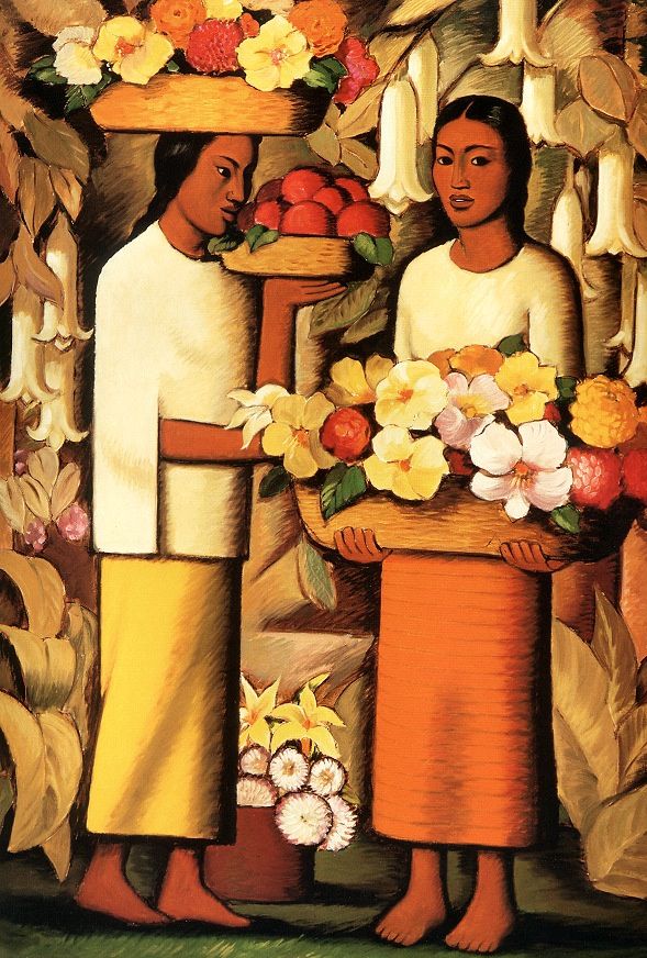 Alfredo Ramos Martinez. Woman with flowers