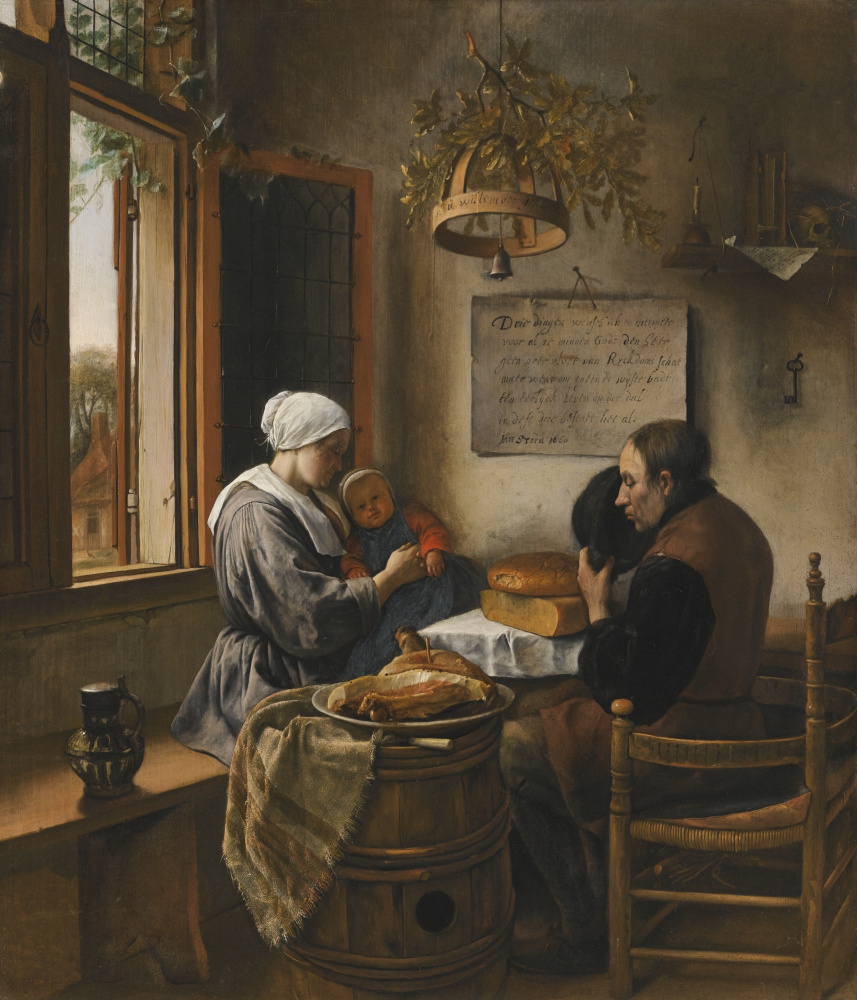 Jan Steen. Prayer before meals
