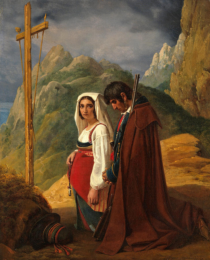 Louis Léopold Robert. Brigand and his wife in prayer