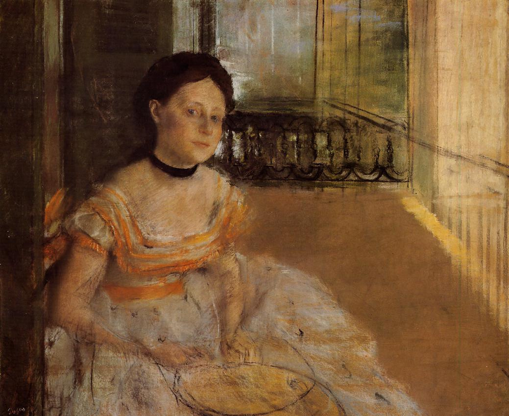 Edgar Degas. The woman on the balcony