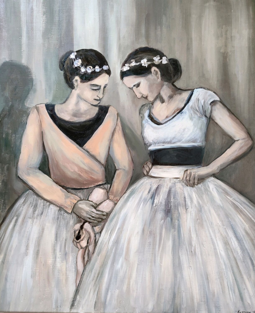 Victoria Andreevna Kukhtina. Ballet oil painting of ballerinas
