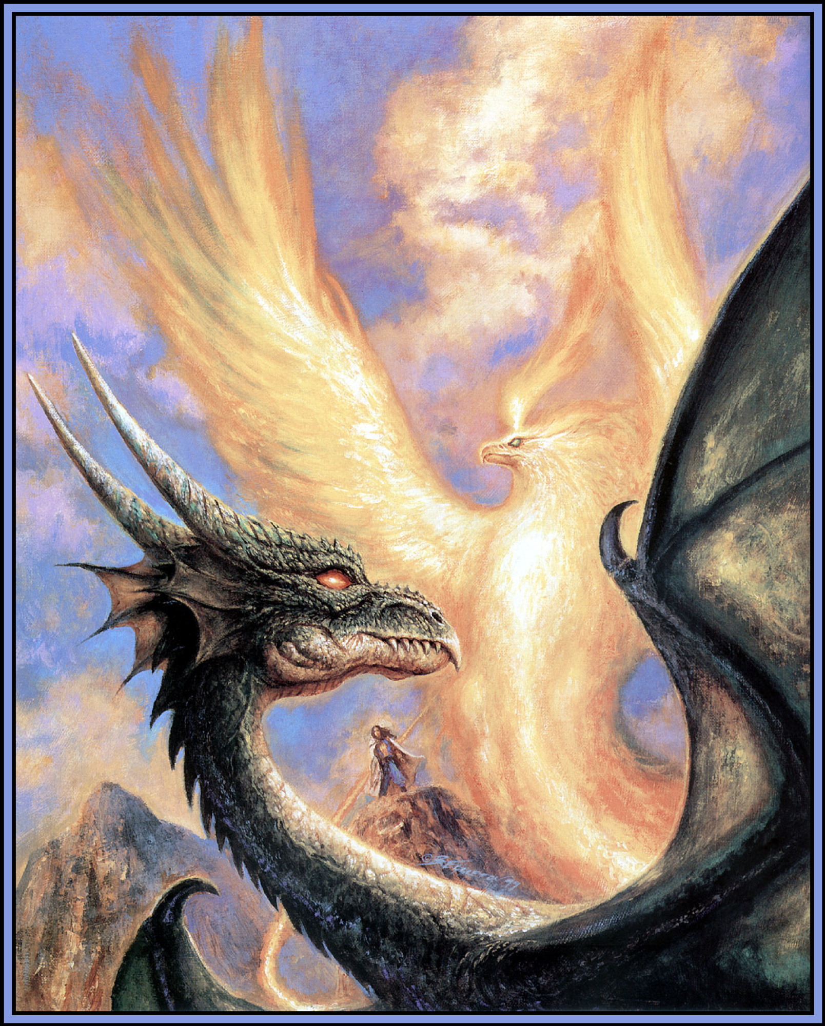 Phoenix vs phoenix. Боб Эгглтон художник. Боб Эгглтон (Bob Eggleton) художник. Птица Феникс и дракон. Огненный Феникс и дракон.