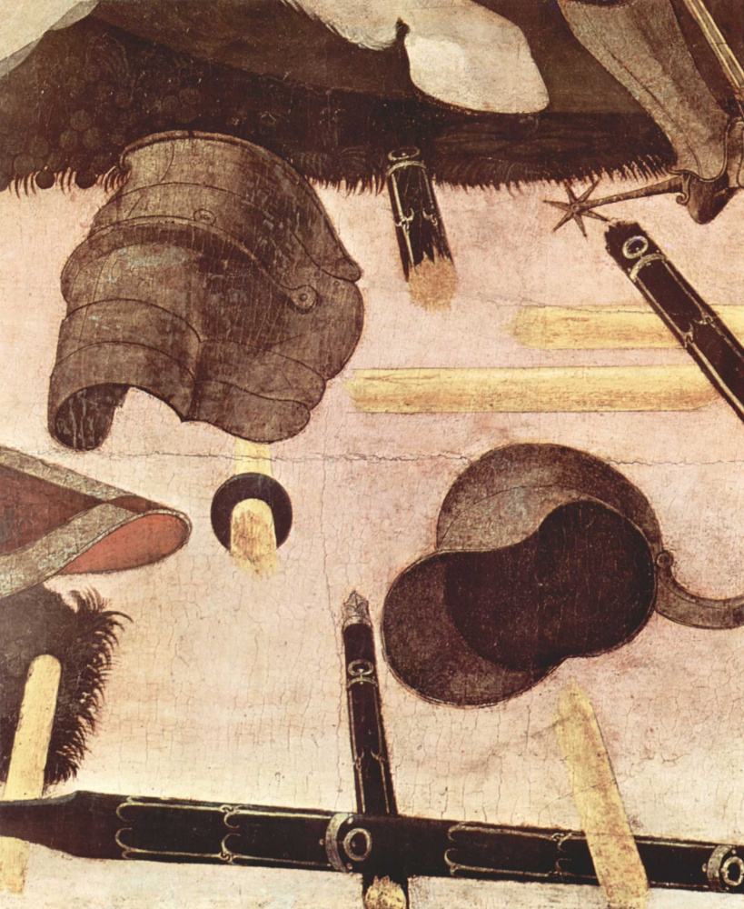 Paolo Uccello. Three paintings of the battle of Romano for the Medici Palace in Florence. Niccolo da Tolentino leader of the Florentine. Fragment