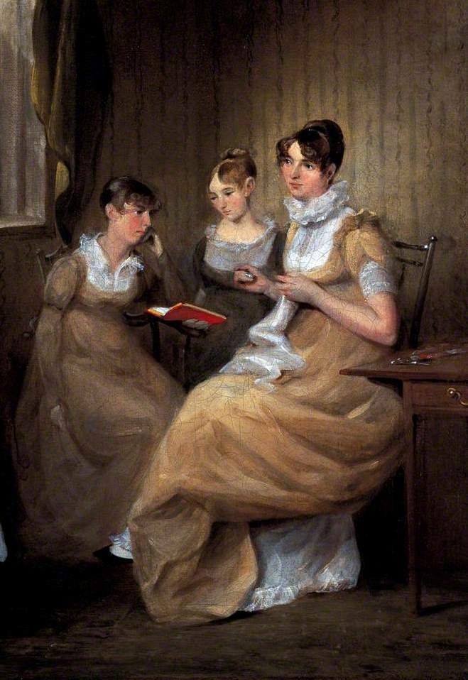 John Constable. Ladies of the family of William Mason of Colchester. Fragment